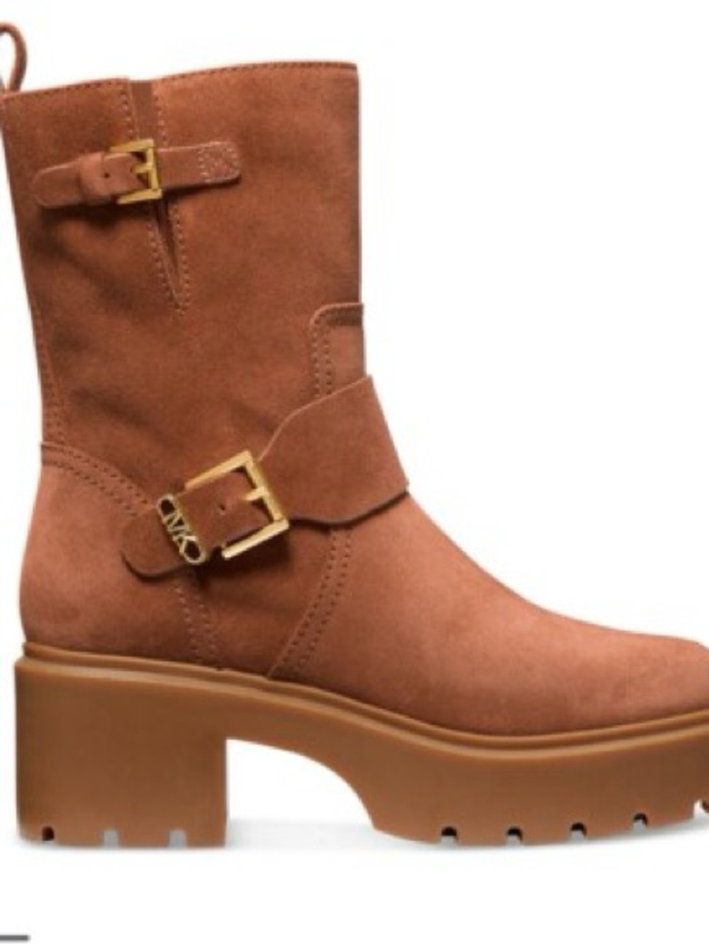 MICHAEL Michael Kors Perry Booties size 8.5 Platform Mid-Calf  in Cognac